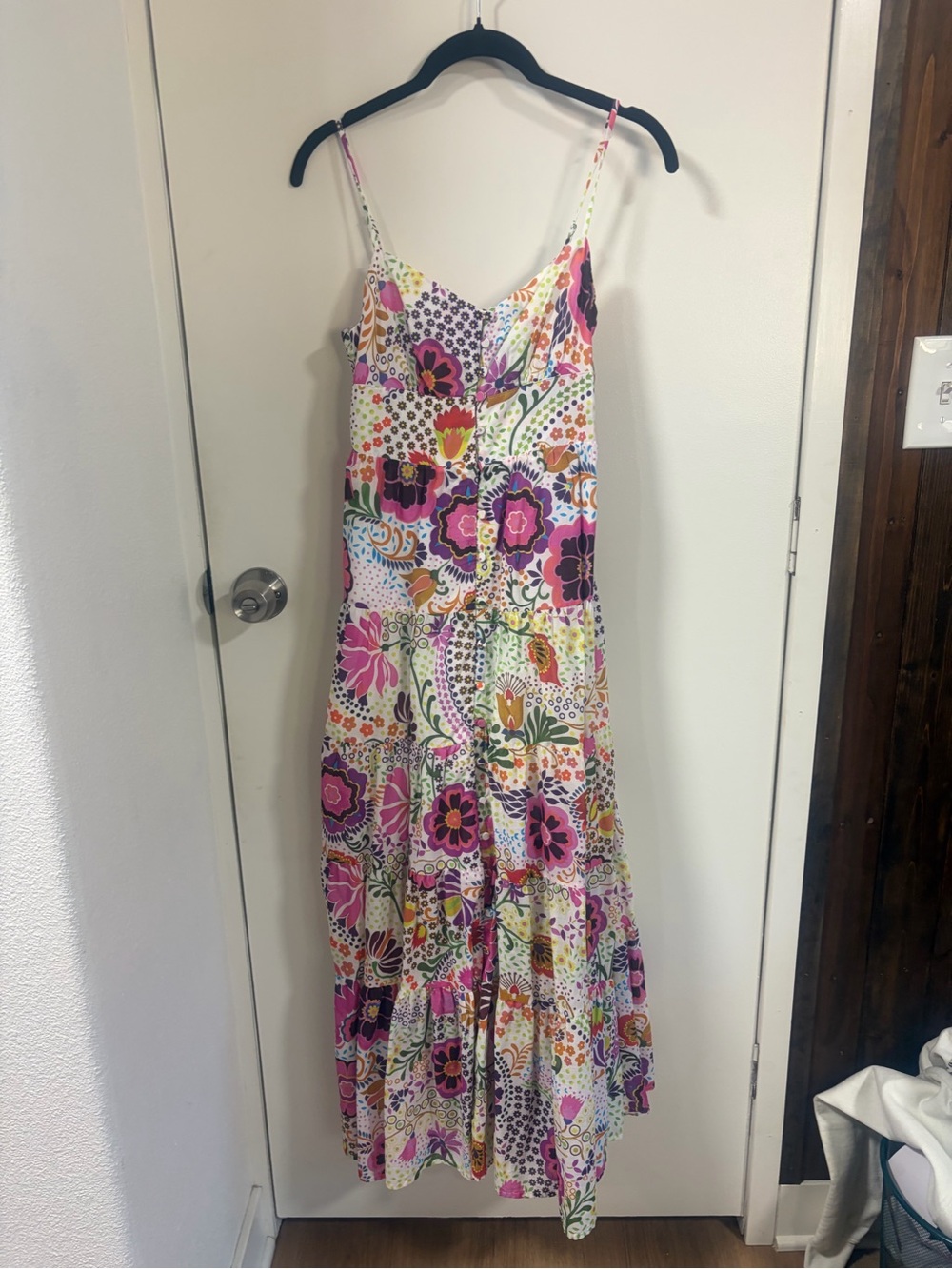 J. Crew Pink & Multicolor Floral Maxi Dress